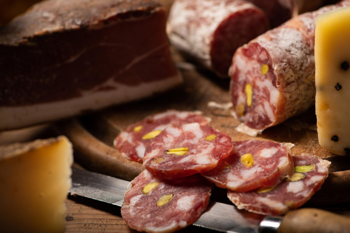 Handcrafting soppressata in a traditional Italian kitchen